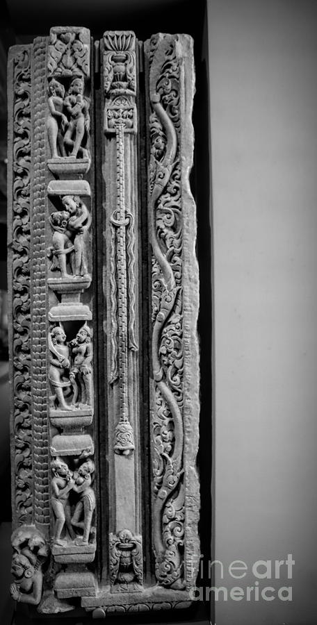 Black White Carving from Ancient Asia  Photograph by Chuck Kuhn