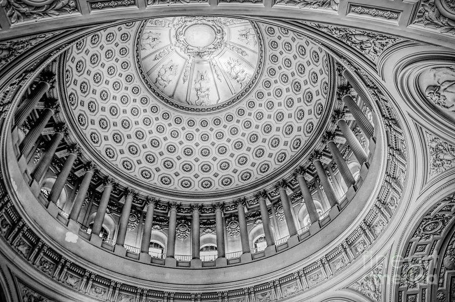 Black White Details Up Close Architecture City Hall San Francisco  Photograph by Chuck Kuhn
