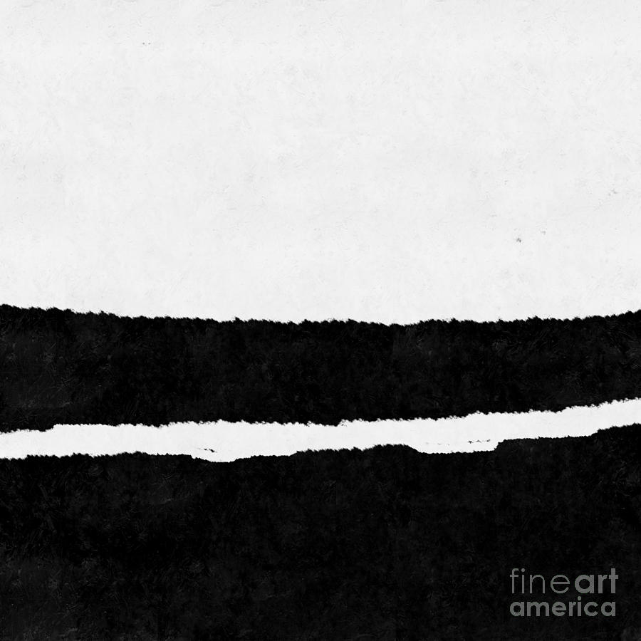 Black White Minimal Abstract Art Digital Art by Edit Voros