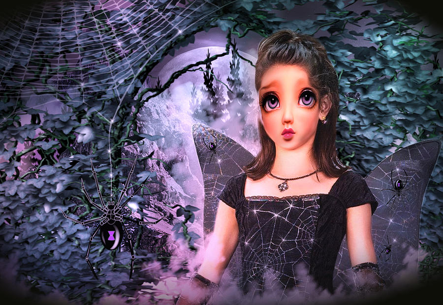 Black Widow Princess Digital Art by Artful Oasis