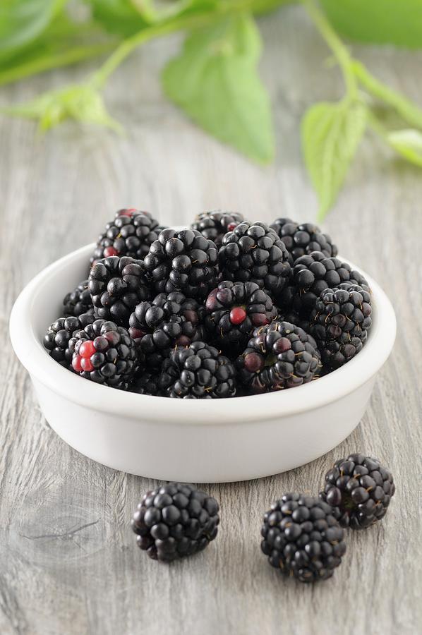 Blackberries In Small Bowl Photograph by Jean-christophe Riou