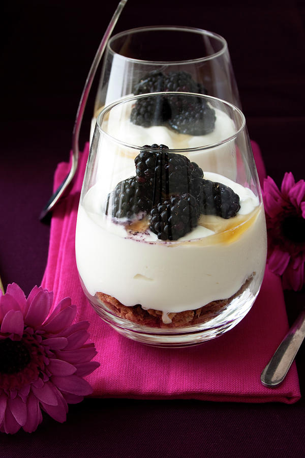 Blackberry Dessert Photograph by Synergee