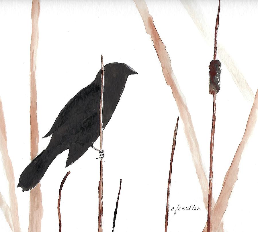 Blackbird #1 Painting by Claudette Carlton