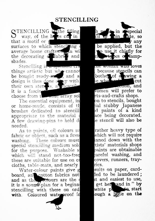 Blackbirds on a Telegraph Pole by John Paul Culle Blackbirds on a Telegraph Pole by John Paul Culle