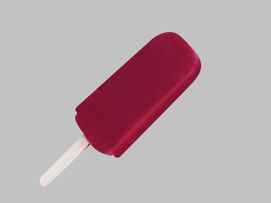 Blackcurrant Fruit Ice Lolly Photograph by Frank Adam