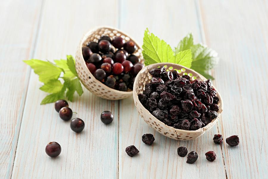 Blackcurrants, Fresh And Dried Photograph by Petr Gross
