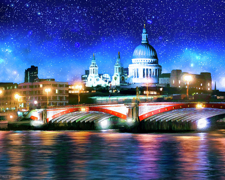 London Mixed Media - Blackfriars Bridge And St Pauls Cathedral by Mark Tisdale
