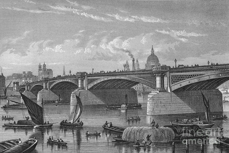 Blackfriars Bridge From The Surrey Drawing by Print Collector Blackfriars Bridge From The Surrey Drawing by Print Collector