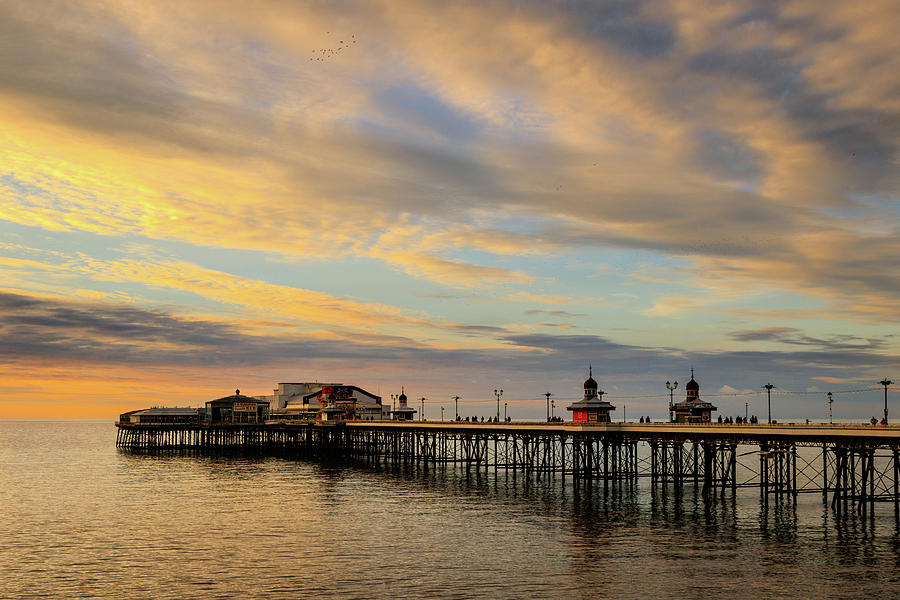 Blackpool pier sunset Photograph by Chris Smith