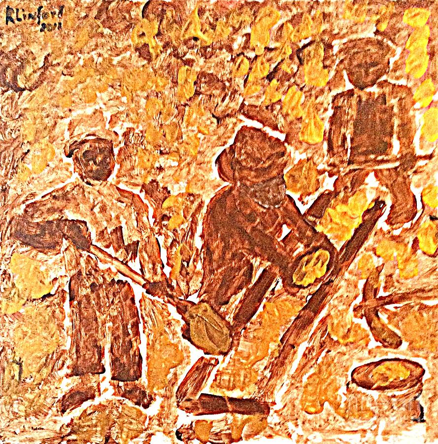 Gold for the taking. Honoring Blacks Gold Painting by Richard W Linford
