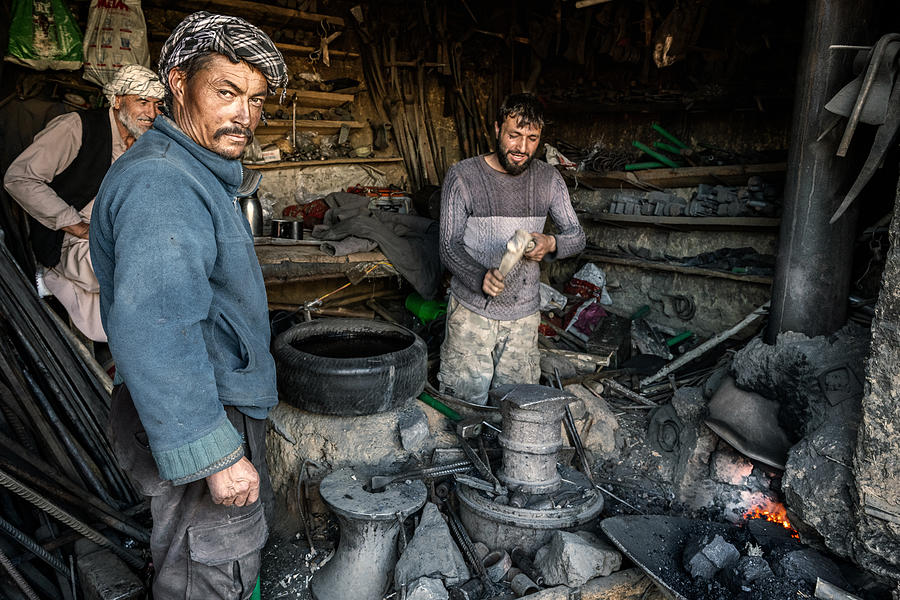 Blacksmiths Photograph - Blacksmiths At Work by Trevor Cole