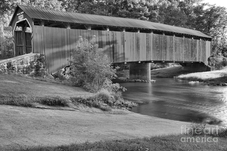 Blain Pennsylvania Enslow Bridge Black And White Photograph by Adam Jewell