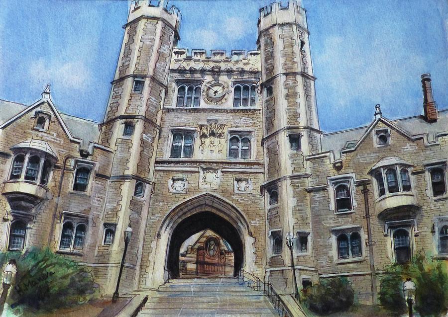 Blair Hall, Princeton University Painting by Henrieta Maneva