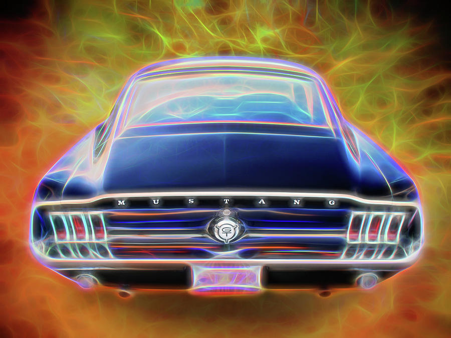 Black Mustang Tail Digital Art by Rick Wicker