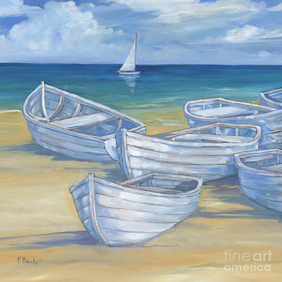 Beach Painting - Blanco Beach Square V by Paul Brent