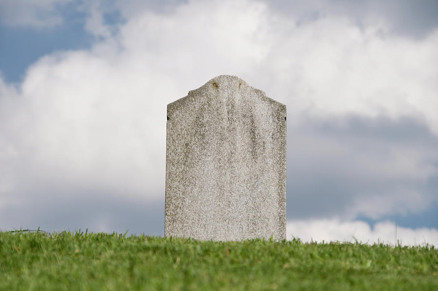 Blank Tombstone Photograph by Rivernorthphotography