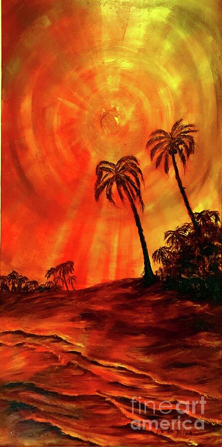 Blazing Sun Painting by Michael Silbaugh