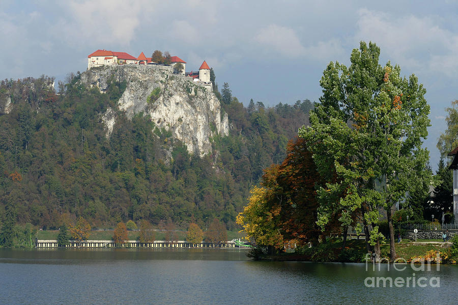 Bled Castle from the Lake Photograph by Phil Banks