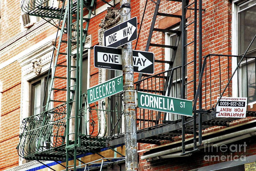 Bleecker and Cornelia Street in New York City Photograph by John Rizzuto