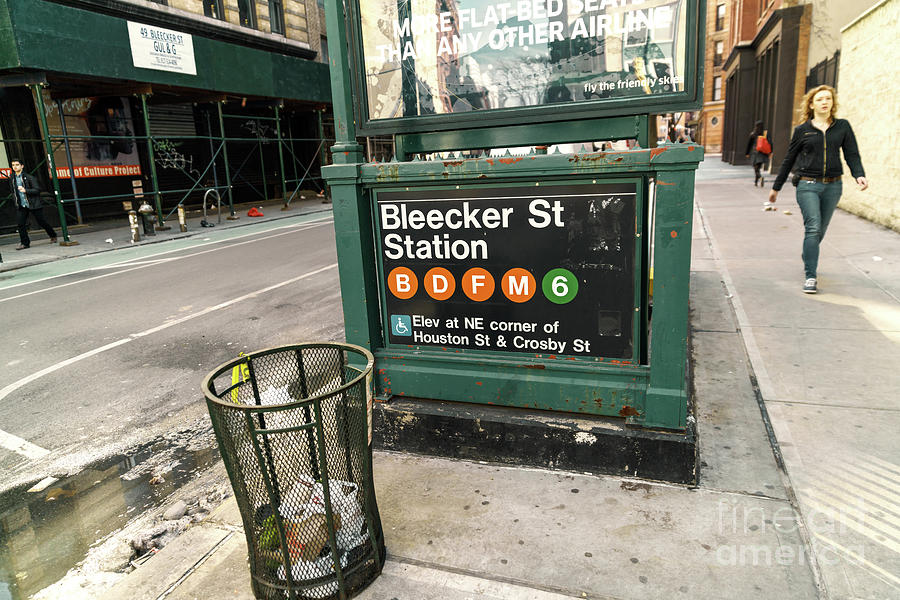 Bleeker Street Station in New York Photograph by John Rizzuto
