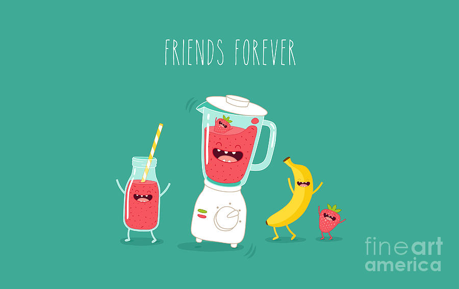 Berry Digital Art - Blender Making Fruits Smoothie. Vector by Serbinka Berry Digital Art - Blender Making Fruits Smoothie. Vector by Serbinka