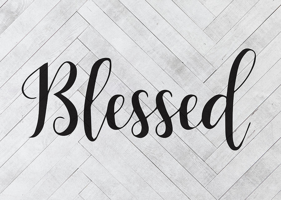 Vintage Mixed Media - Blessed Farmhouse Sign by Design Turnpike