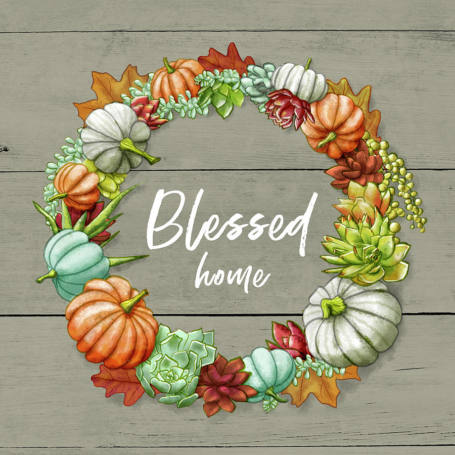 Blessed Home Succulent Pumpkin Wreath by Jen Montgomery by Jen Montgomery Blessed Home Succulent Pumpkin Wreath by Jen Montgomery by Jen Montgomery