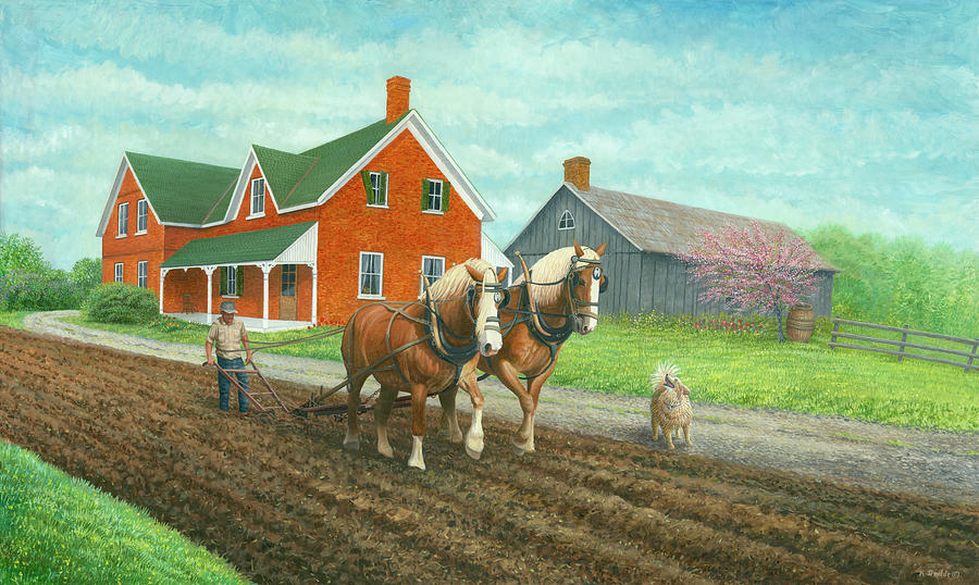 Horse Painting - Blessing Of Spring by Kevin Dodds