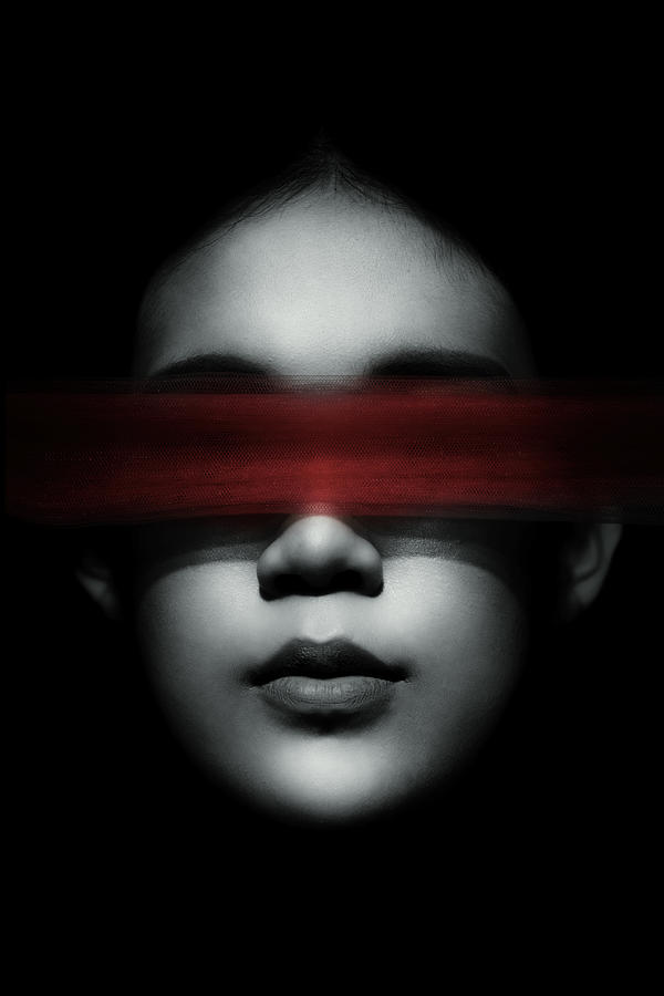 Portrait Photograph - Blindfolded by Heru Sungkono