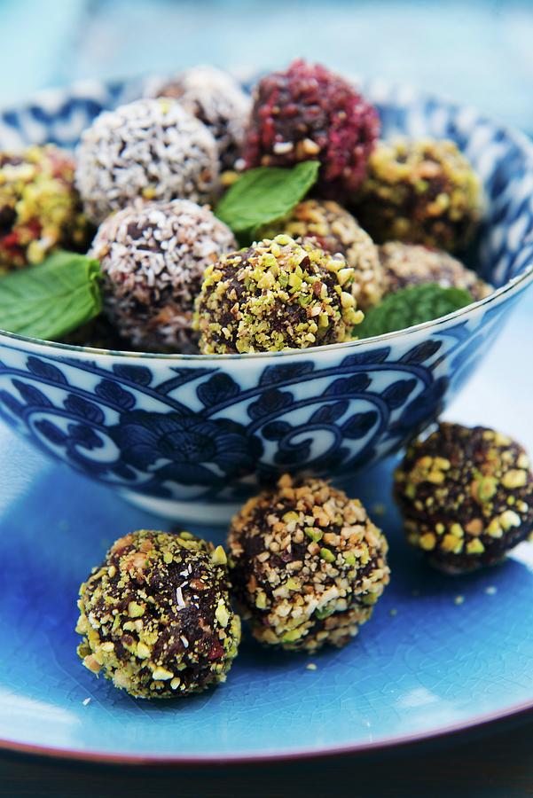Bliss Ball Truffles With Nuts And Coconut Photograph by Benno De Wilde Photography