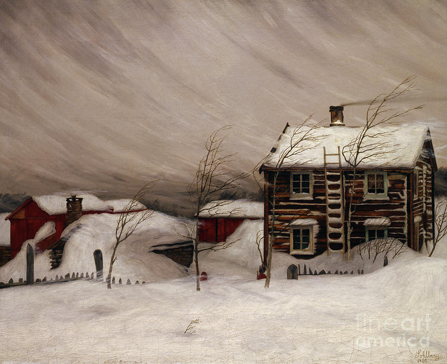 Blizzard, 1905 Painting by O Vaering by Harald Sohlberg