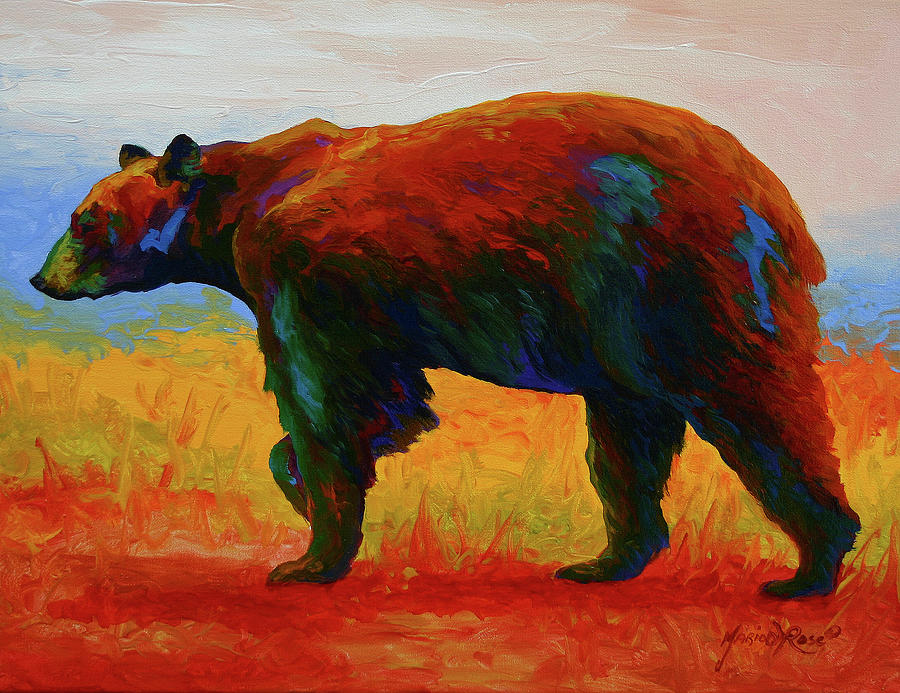 Wildlife Painting - Blk Bear by Marion Rose
