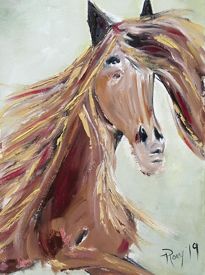 Blonde Beauty Painting by Roxy Rich