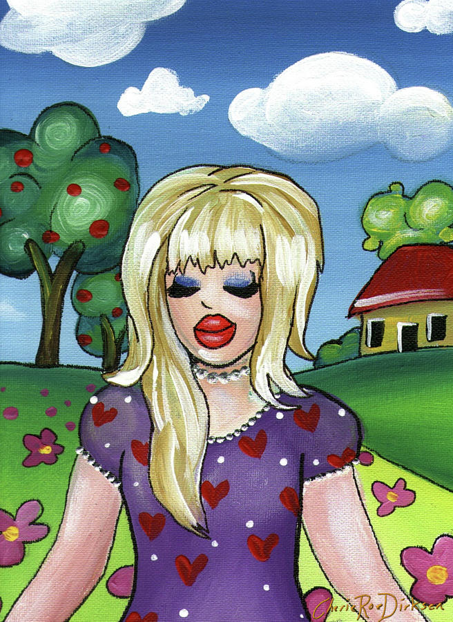 Flower Painting - Blonde Country Girl by Cherie Roe Dirksen