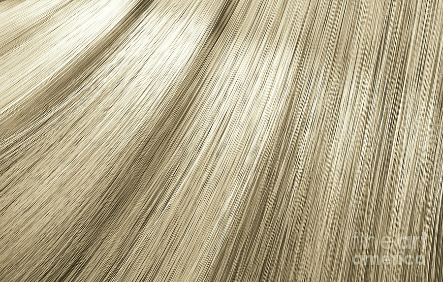 Abstract Digital Art - Blonde Hair Blowing Closeup by Allan Swart