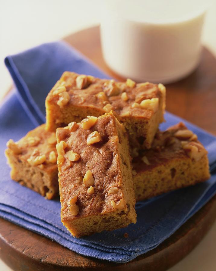Blondies With Pecan Nuts Photograph by Kurt Wilson
