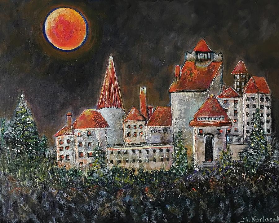 Blood Moon.             Painting by Maria Karlosak