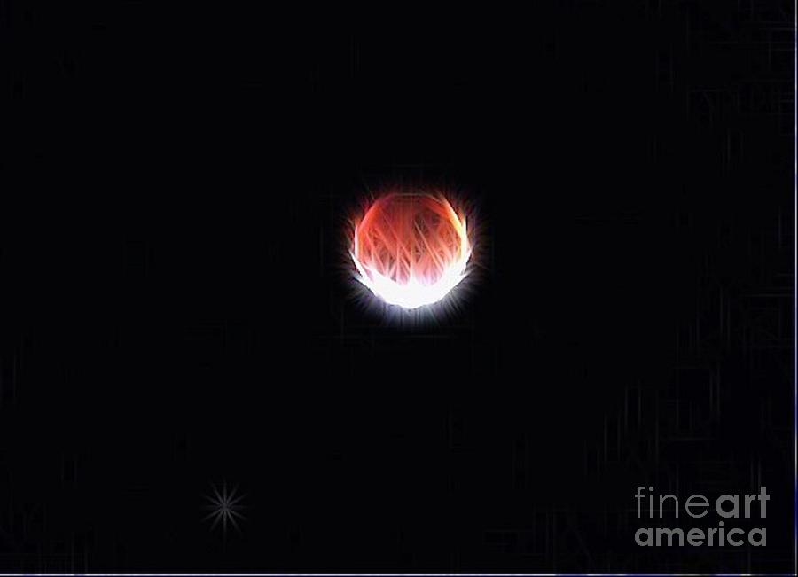 Blood Moon on Fire Digital Art by Mesa Teresita