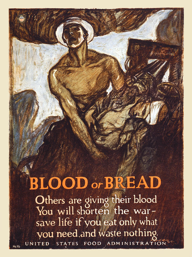 Blood or Bread Painting by Henry Raleigh