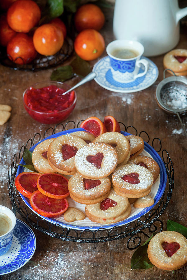 Blood Orange Jam Cookies Photograph by Irina Meliukh