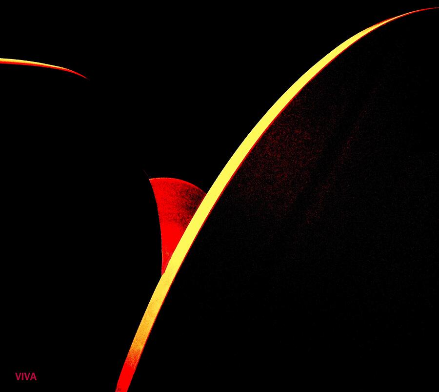 Abstract Digital Art - Bloodmoonrise Abstract by VIVA Anderson