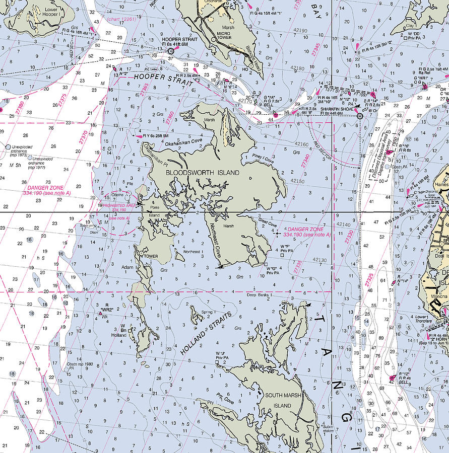 Bloodworth Island-maryland Nautical Chart Mixed Media by Bret Johnstad ...