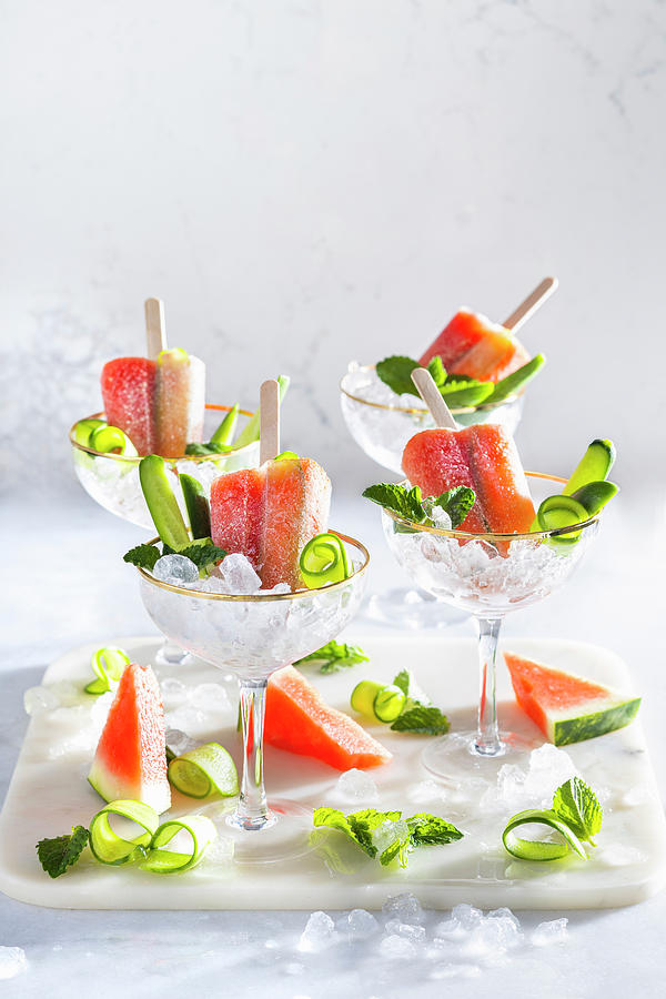 bloody Mary-eislollies Mit Wassermelone Photograph by Great Stock!