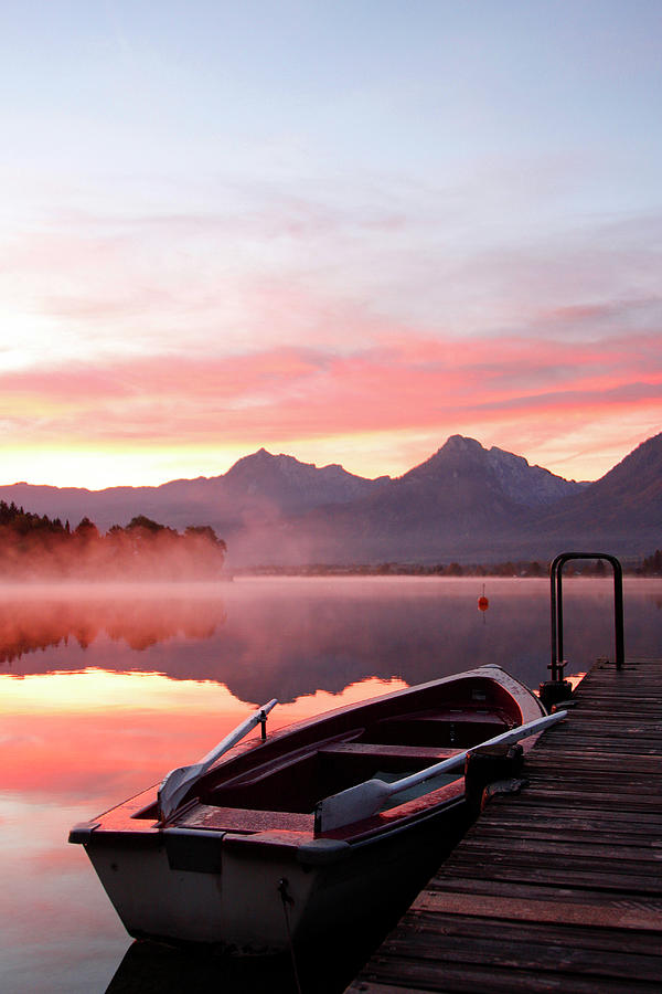 Bloody Red Sunrise At Lake Wolfgangsee Photograph by Chin Ping, Goh