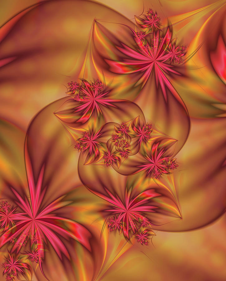 Abstract Digital Art - Bloom Hypnotic 1 by Fractalicious