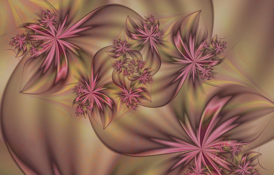 Abstract Digital Art - Bloom Hypnotic 2 by Fractalicious
