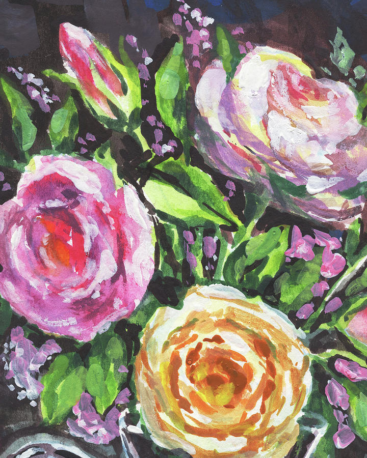 Rose Painting - Blooming Colors Floral Impressionism  by Irina Sztukowski