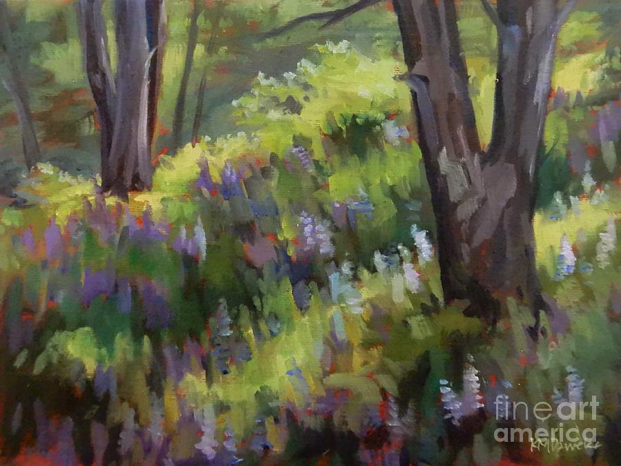 Blooming Hillside Painting by K M Pawelec
