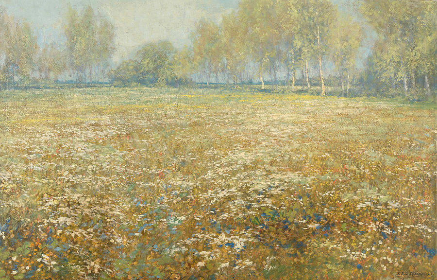 Blooming Meadow Painting by Egbert Schaap
