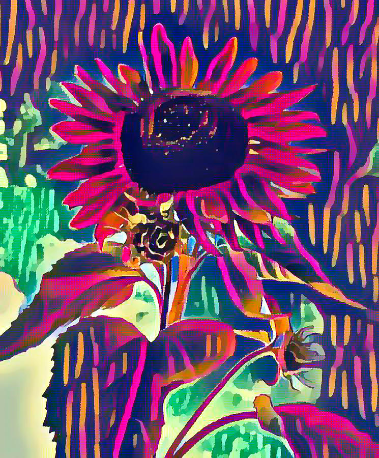 Sunflower Dreams #2 Painting by Jeelan Clark